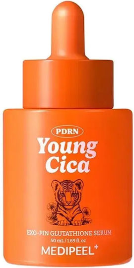 Medi Peel Young Cica PDRN Exo-Pin Glutathione Beruhigendes & Anti-Aging Serum für das Gesicht mit Centella Asiatica & Panthenol für Entgiftung & Aufhellung 50ml