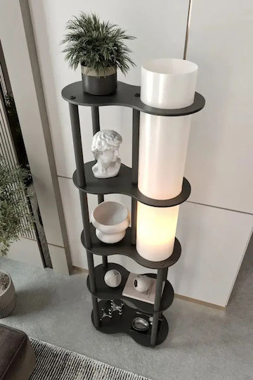 SteweHome LED Stehlampe Höhe 165xLänge 60cm Schwarz