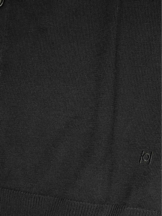 Men's Knitted Cardigan with Buttons Black