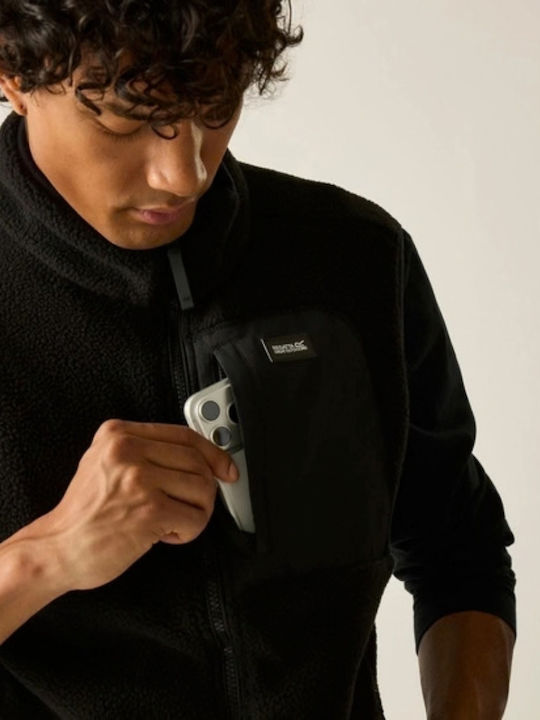 Cardigan bărbătesc Fleece Negru