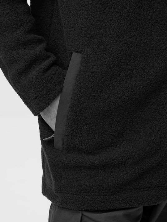 Kaitum Herren Fleecejacke mit Kapuze Grau
