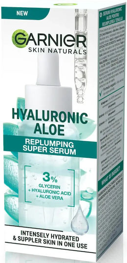 Garnier Skin Naturals Ser Facial Hidratant cu Acid Hialuronic și Aloe pentru Strălucire 30ml