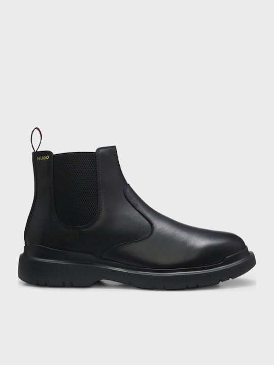 Black Leather Chelsea Boots