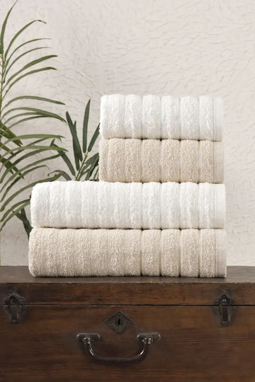 SteweHome Face Towel 50x90cm Multicolour 4 Pieces