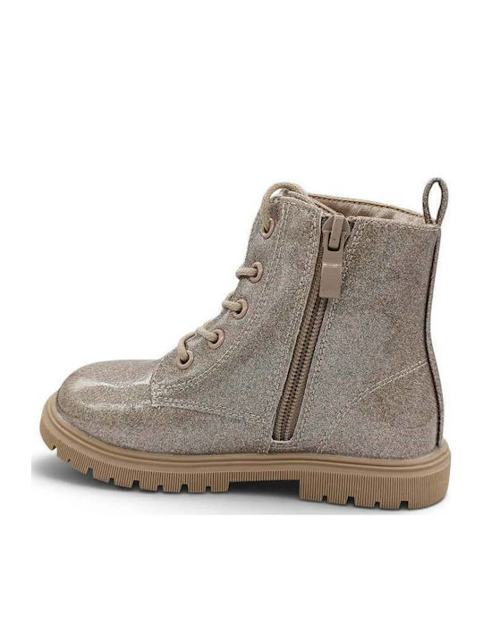 Kinderstiefel aus Lackleder mit Reissverschluss Rosa