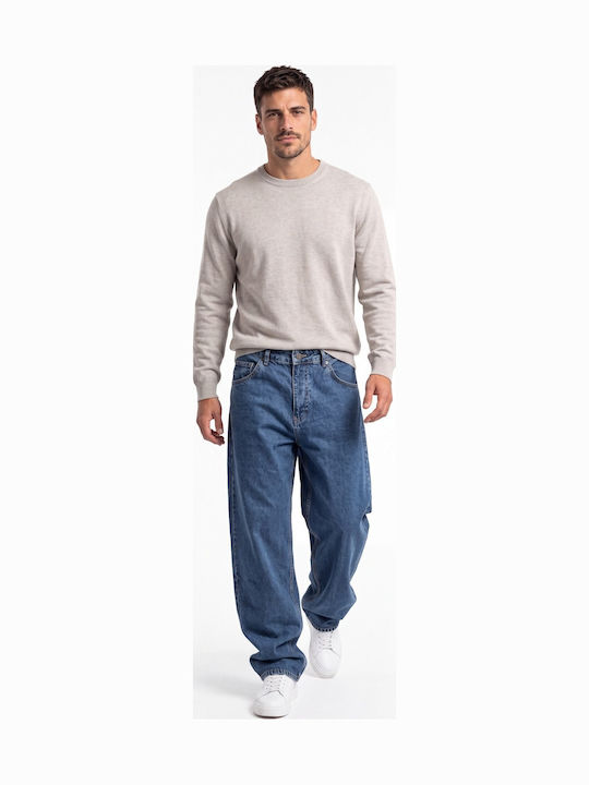 Jean Ανδρικό Παντελόνι Τζιν Loose Baggy Fit Μπλε