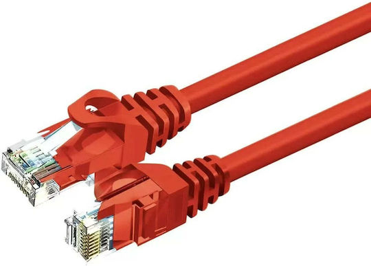 Astrasat U/UTP Кат.6 (Gigabit) Мрежов Кабел Ethernet 0.5м Червен UTP6.АСТ.0.5М