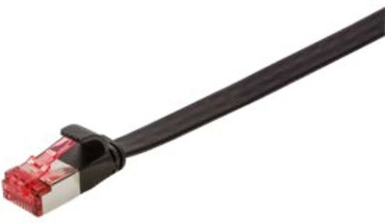 LogiLink Flat U/FTP (STP) Cat.6a (Gigabit) Καλώδιο Δικτύου Ethernet 5m Μαύρο