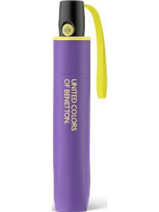 Benetton Umbrelă de Ploaie Automată Compactă Violet Benetton Umbrelă de Ploaie Automată Compactă Violet