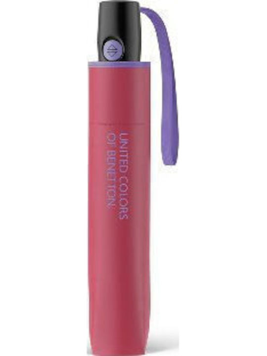 Benetton Umbrelă de ploaie automată compactă roz Benetton Umbrelă de ploaie automată compactă roz