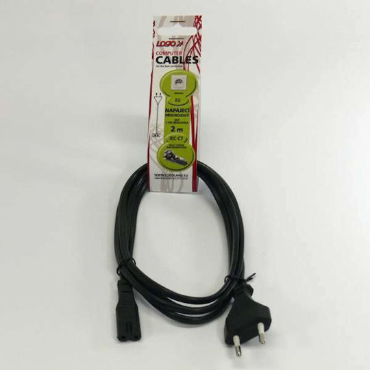 Logo Collection Euro - IEC C7 Cable 2m Μαύρο 24614