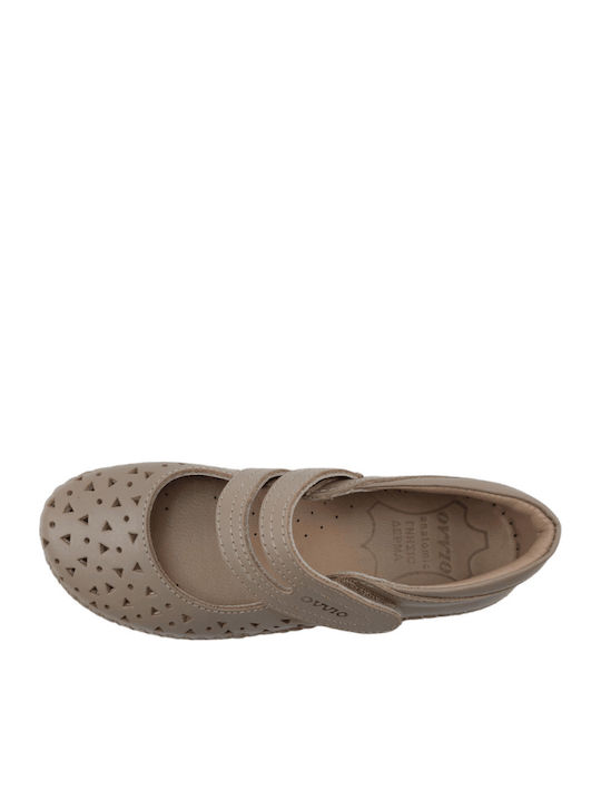 Anatomische Braune Damen-Sommersandalen mit Plateau