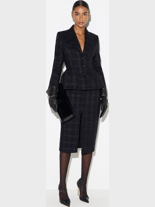 Elisabetta Franchi Women's Black Tweed Blazer