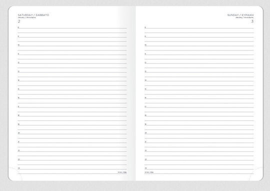 The Writing Fields Softline Ημερήσια Ατζέντα A4 2027 Μαύρη Δερμάτινη 21x29εκ.