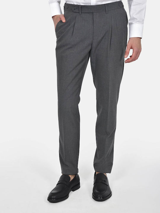 Winter Men's Suit with Vest Slim Fit Dark Grey