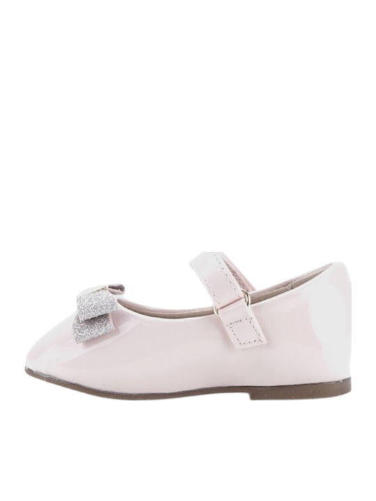 Kids Ballerinas With Hoop & Loop Closure Pink