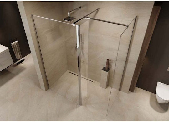 Cersanit Shower Cabin for Shower with Sliding Door 90x90x200cm Clear Glass Chrome