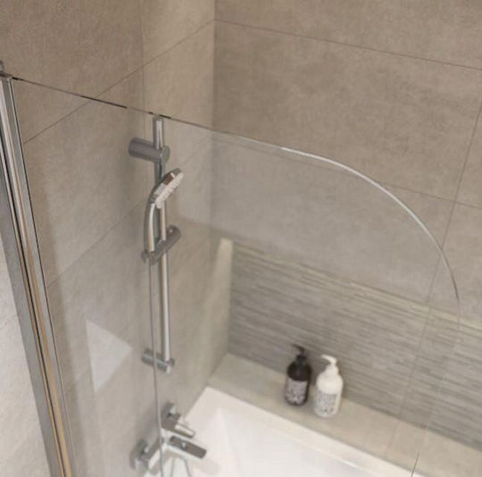 Cersanit Feste Seite Badewanne 70x140cm Klarglas Chrom
