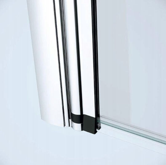 Cersanit Feste Seite Badewanne 70x140cm Klarglas Chrom
