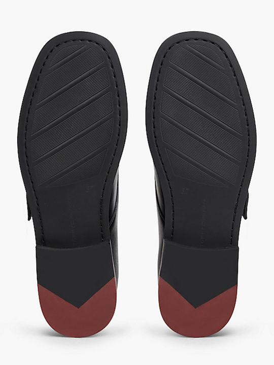 Leather Men's Loafers in Black Colour