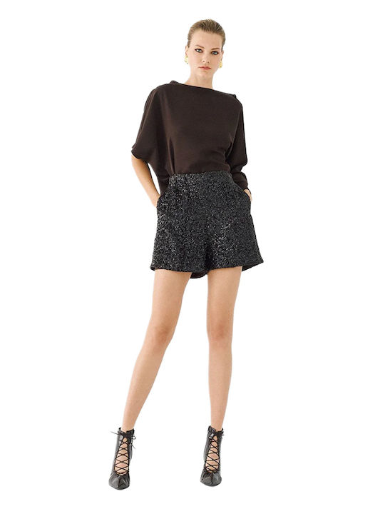 Damen-Hohe Taille Shorts Braun