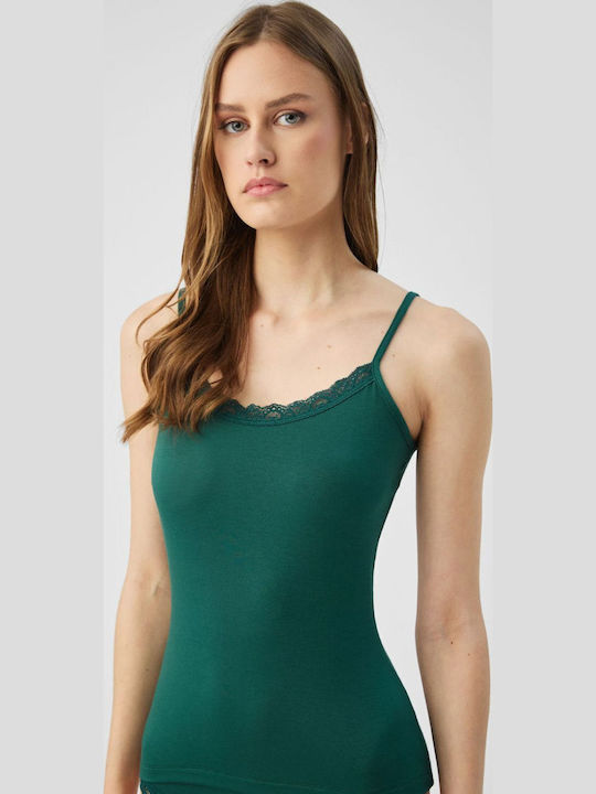 Sleeveless Green Women's Undershirt