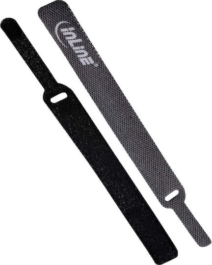 InLine Велкро Кабели 150mmx12mm в Черен Цвят 10бр