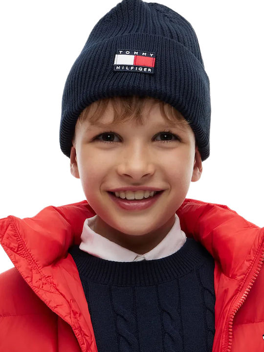 Flag Kids Knitted Blue Beanie