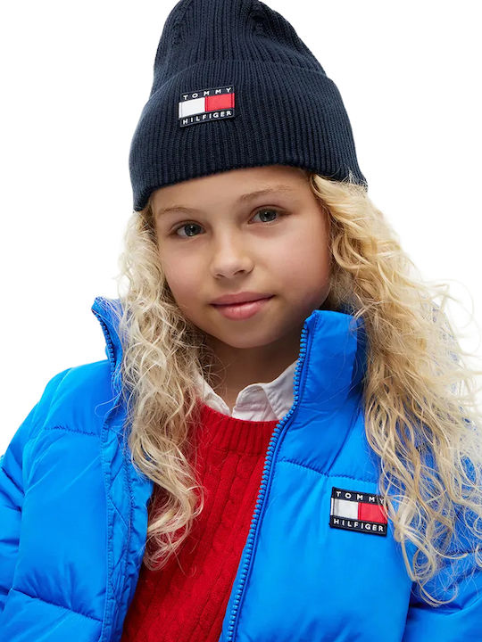 Flag Kids Knitted Blue Beanie