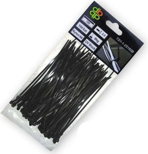 Black Plastic Cable Ties 3.6x370 100pcs