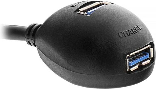 InLine USB 3.0 Kabel USB-A-Stecker - USB-A-Buchse Schwarz 3m 35653