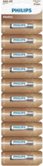 Philips Alkaline Batterien AAA 1.5V 10Stück