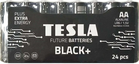 Алкални батерии Tesla Black+ AA LR06 молив фолио 24 бр