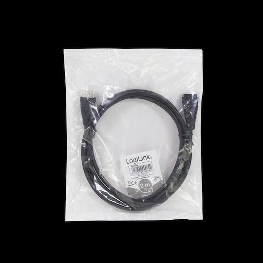 LogiLink HDMI 1.4 High Speed 1080p 120Hz Cable HDMI Male - HDMI Female 2m Black