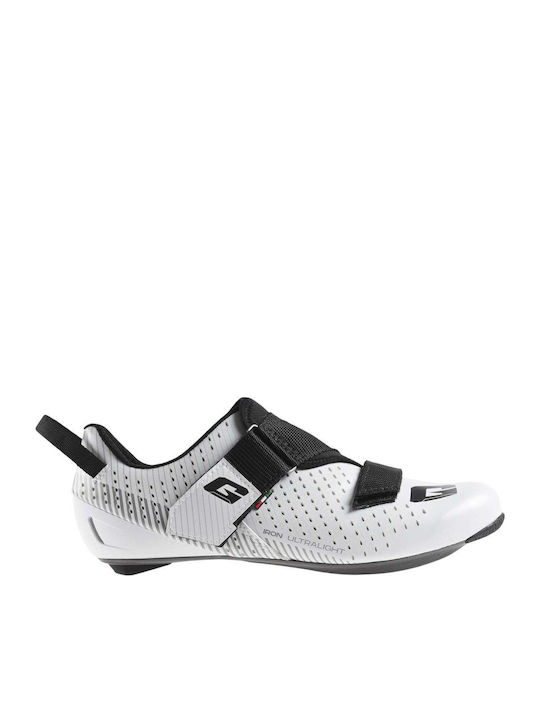 Gaerne Unisex Pantofi de Ciclism Joși de Triatlon Albi