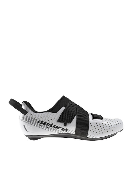 Gaerne Unisex Pantofi de Ciclism Joși de Triatlon Albi