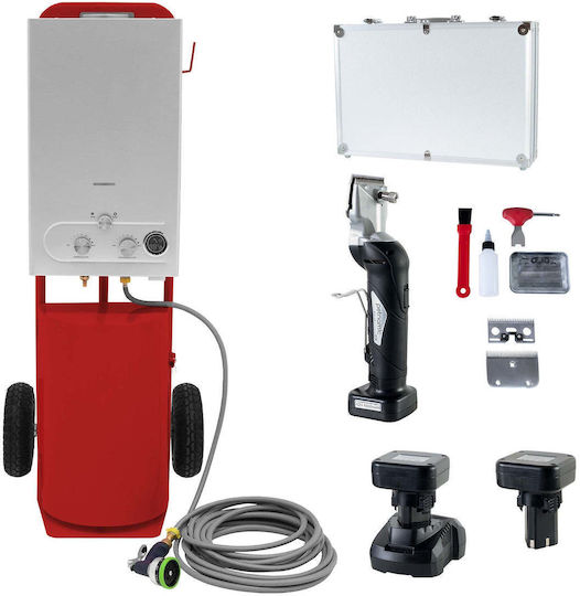Deluxe Horse Shower & Cordless Clippers Red