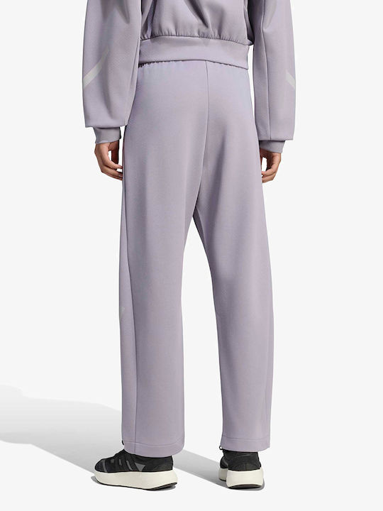 Z.n.e. Offene Saum Damen Jogginghose Lila
