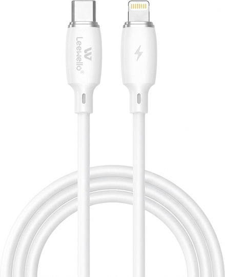 Leewello Lw-225 USB-C to Lightning Cable 30W White 1m (783215)
