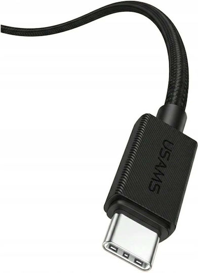 Usams Редовна USB-C към Lightning кабел 30W Черен 1.2м (SJ774USB01)