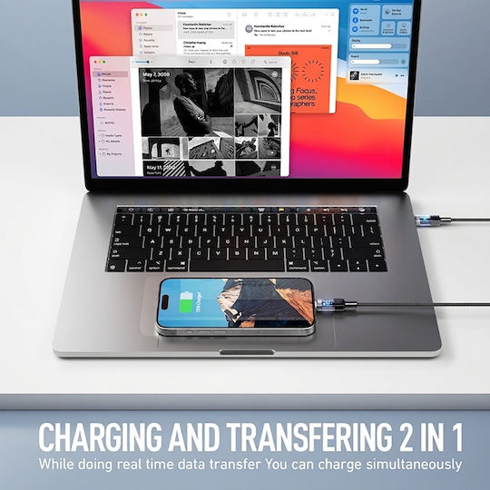 Leewello Lw-231 USB-C to Lightning Cable 30W Μαύρο 1m (783221-ΜΑΥΡΟ)