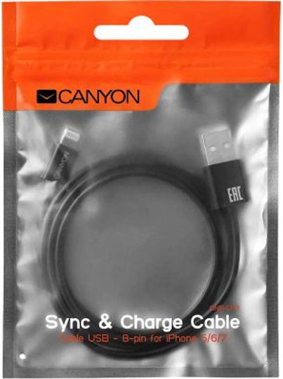 Canyon USB-A zu Lightning Kabel 5W Schwarz 1m