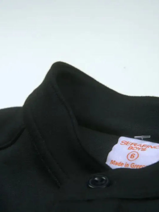 Kids Solid Long-Sleeved Denim Shirt Black