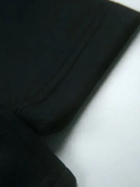 Kids Solid Long-Sleeved Denim Shirt Black