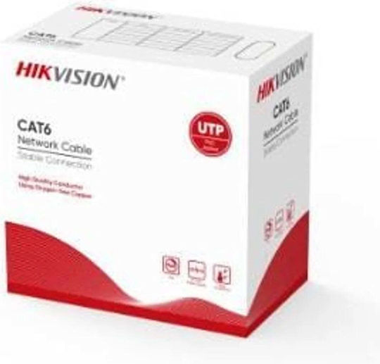 Hikvision U/UTP Кат.6 (Gigabit) Мрежов Кабел Ethernet 305м Оранжев