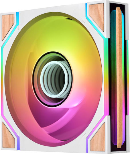 Swafan 120 EX Infinity Case Fan (2000rpm / 58.13cfm) with ARGB Lighting 3pcs Snow Wood Edition