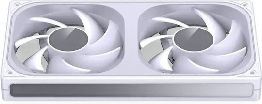 ZB-240W Gehäuselüfter 120mm (2400rpm) mit ARGB Beleuchtung und Verbindung 3-polig / 4-Pin PWM Weiß