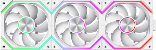 FN12A-N2 Wl-w Case Fan (800rpm) Without LED Lighting 3pcs White
