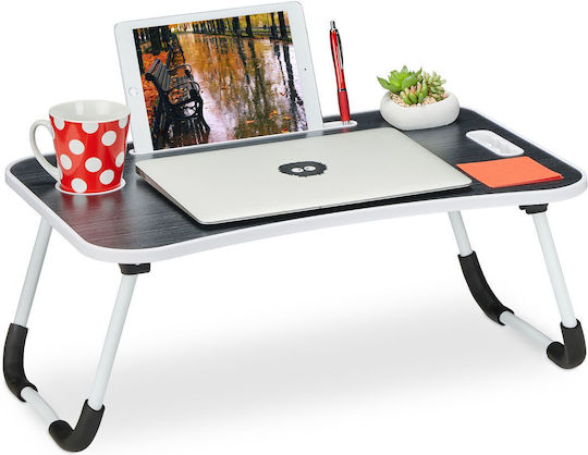 Relaxdays Laptop Table for up to 17" Black/White 10045387
