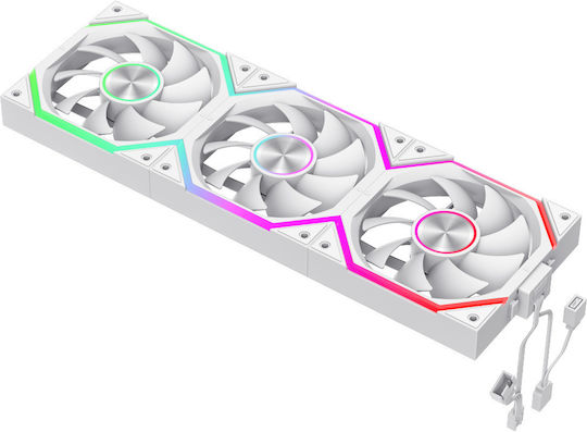 FN12A-N2 Wl-w Case Fan (800rpm) Without LED Lighting 3pcs White